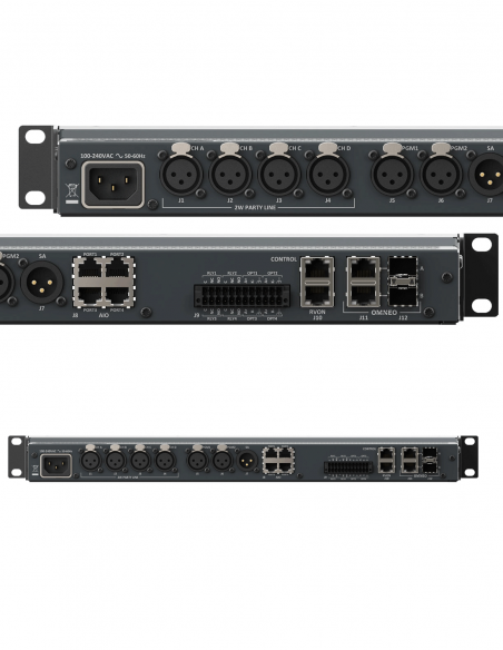 RTS | OMS INTERMEDIATE-5F | Station maître hybride IP | Numérique et Analogique | 16 canaux | 1RU | XLR-5F